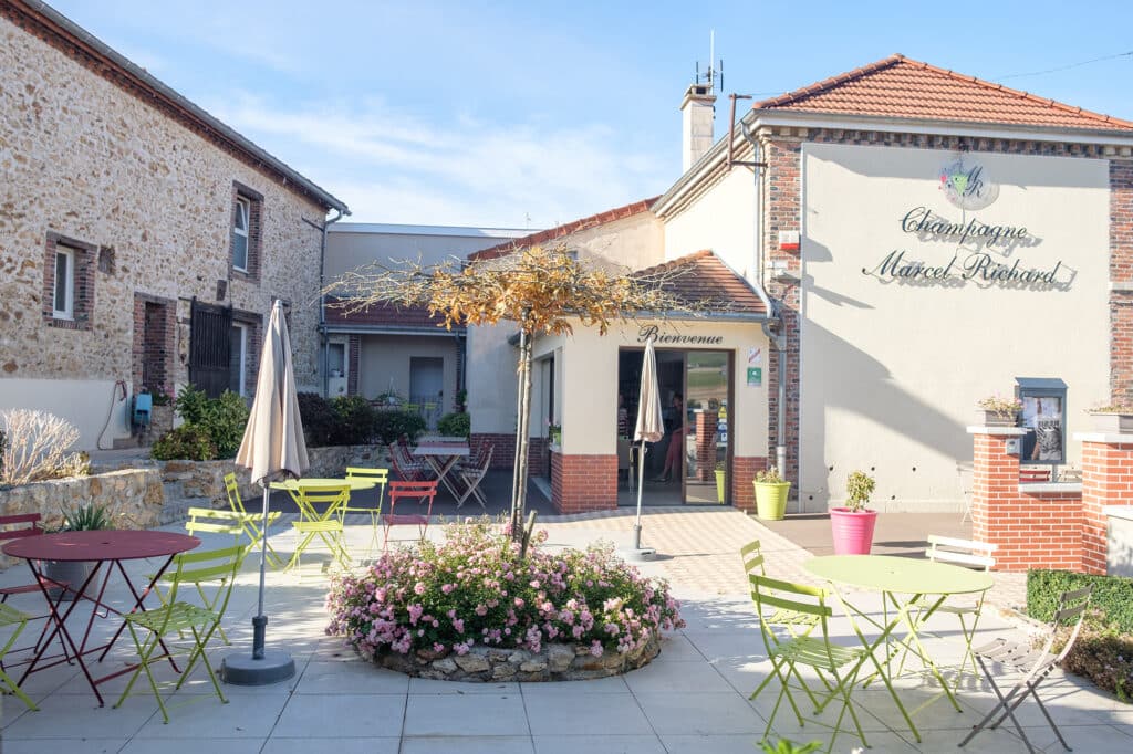 Terrasse d'un domaine viticole - Epernay Tourisme